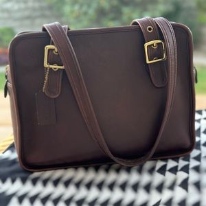 Vintage coach Mahogany Legacy Compartment Tote #9163